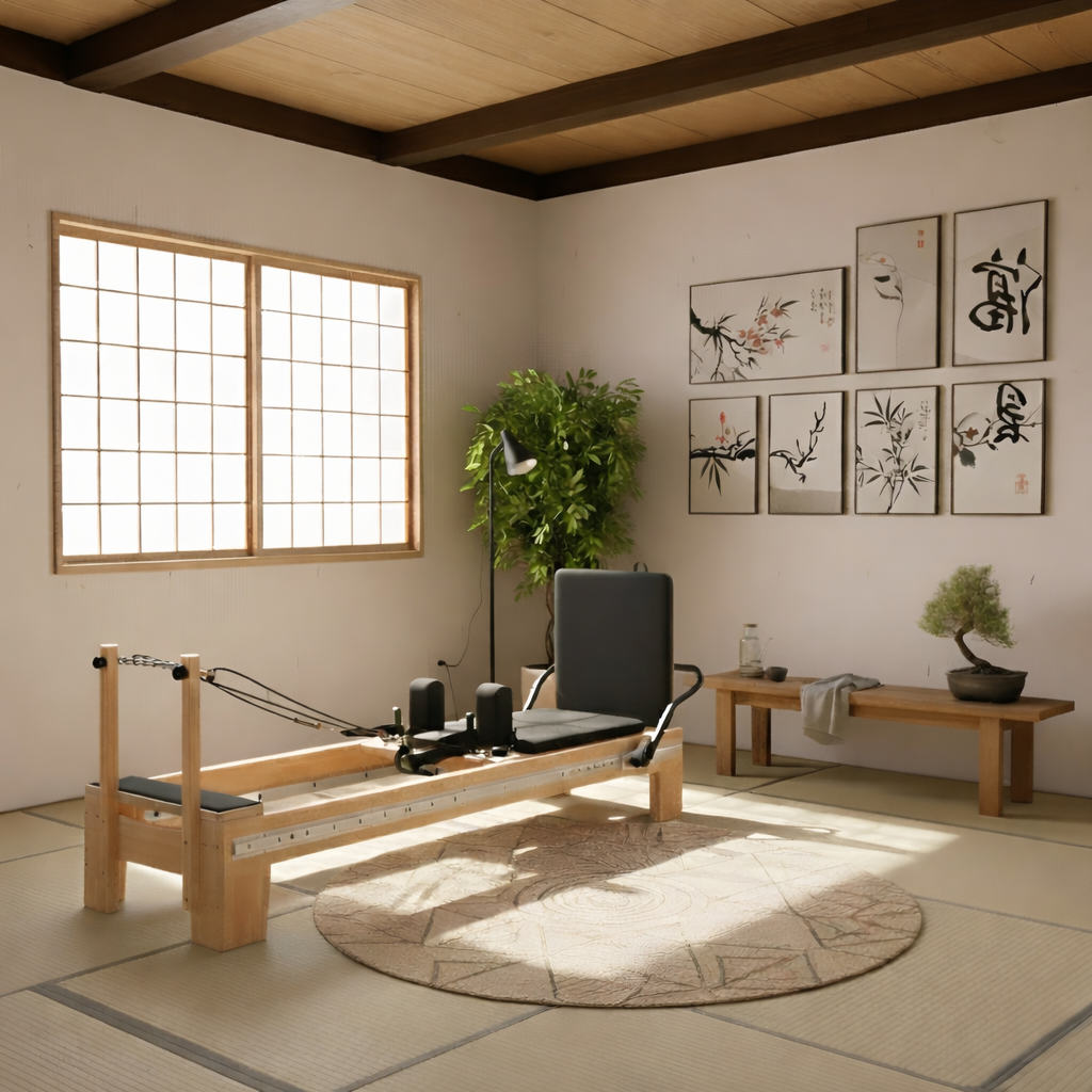 Reformer Pilates en Bois de Chêne – Usage Maison & Studio | Harmonia