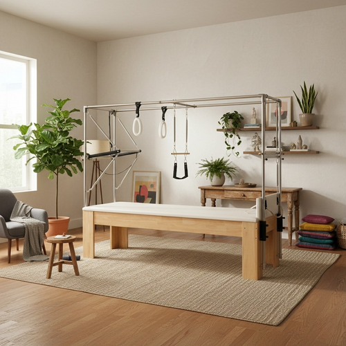 Cadillac Pilates avec Trapèze en Bois de Chêne – Usage Maison & Studio | Harmonia