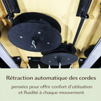 Reformer Pilates Demi-Tour en Bois de Chêne – Usage Maison & Studio | Harmonia