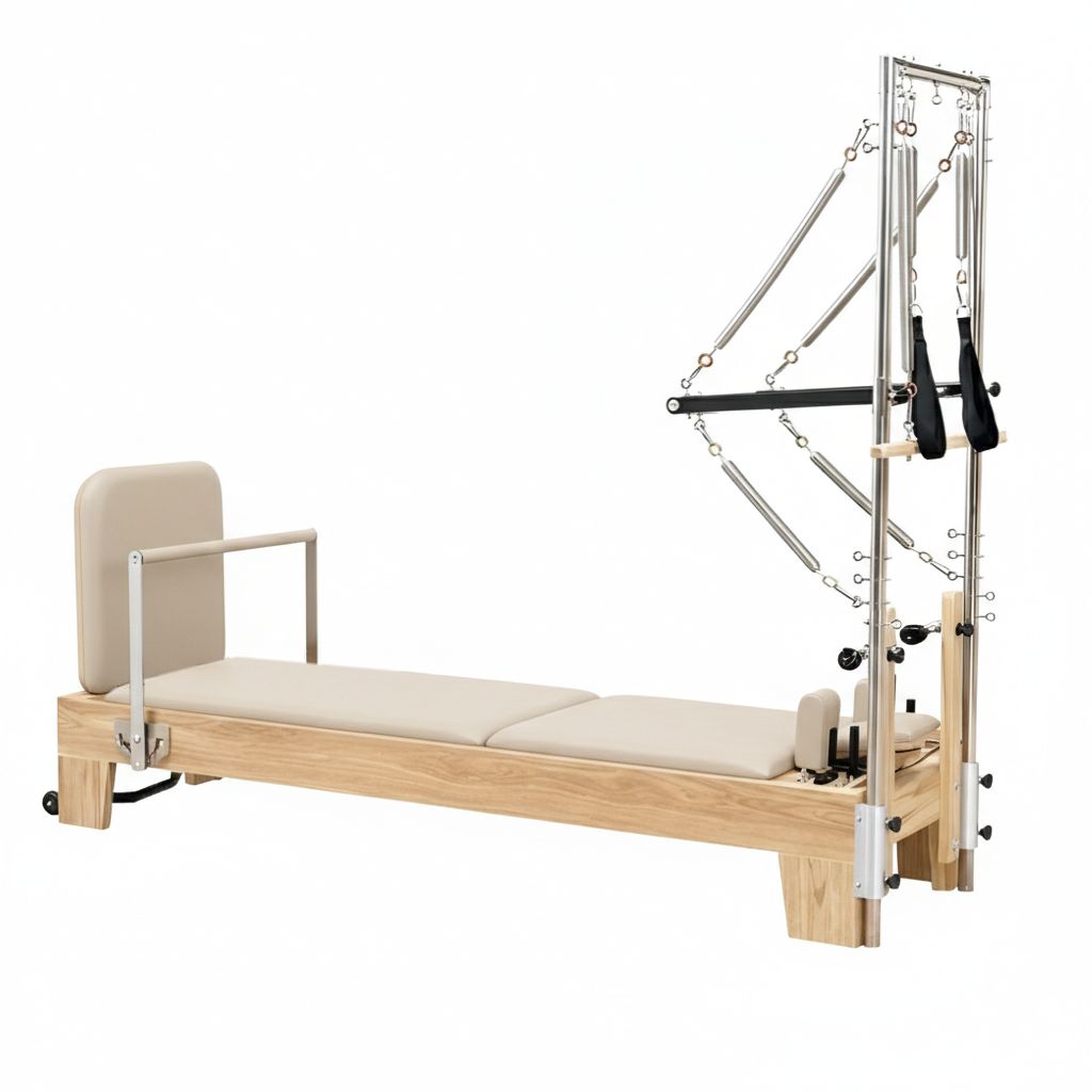 Pilates Reformer Eichenholz Tower-Modul | Essentia